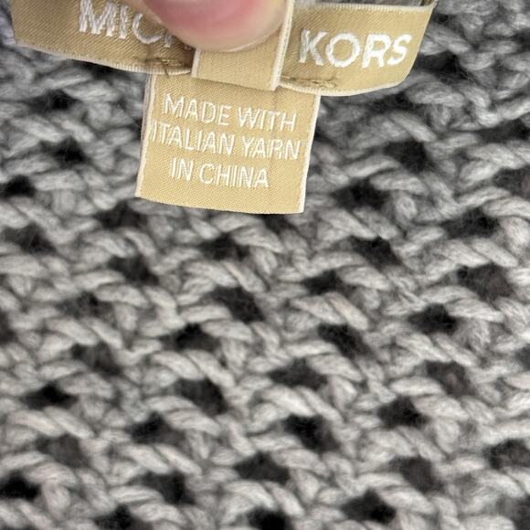 Michael Kors Cardigan Womens Large Cashmere Blend Knit Open Front Sweater - Picture 4 of 12